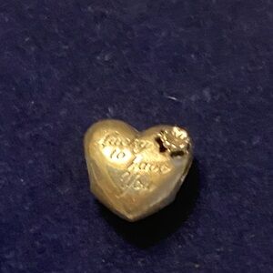 Pandora Gold Heart Brooch with Floral Detail for Mom